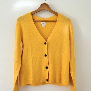 Old Navy Yellow Cropped Cardigan